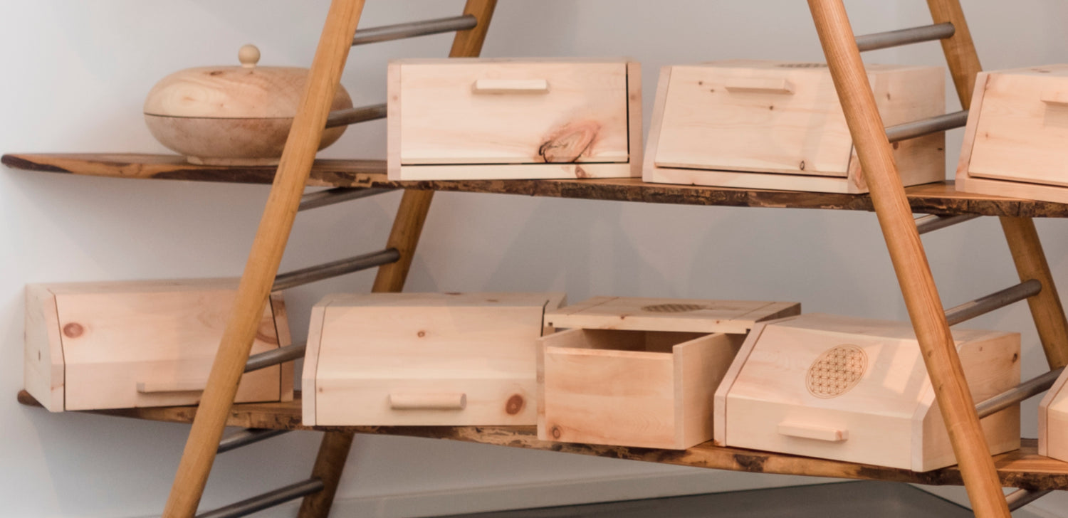 Brotdosen aus Zirbenholz - Drechslerei Reiter