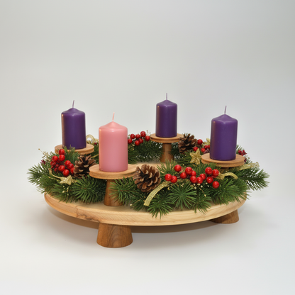 Adventkranz gedrechselt