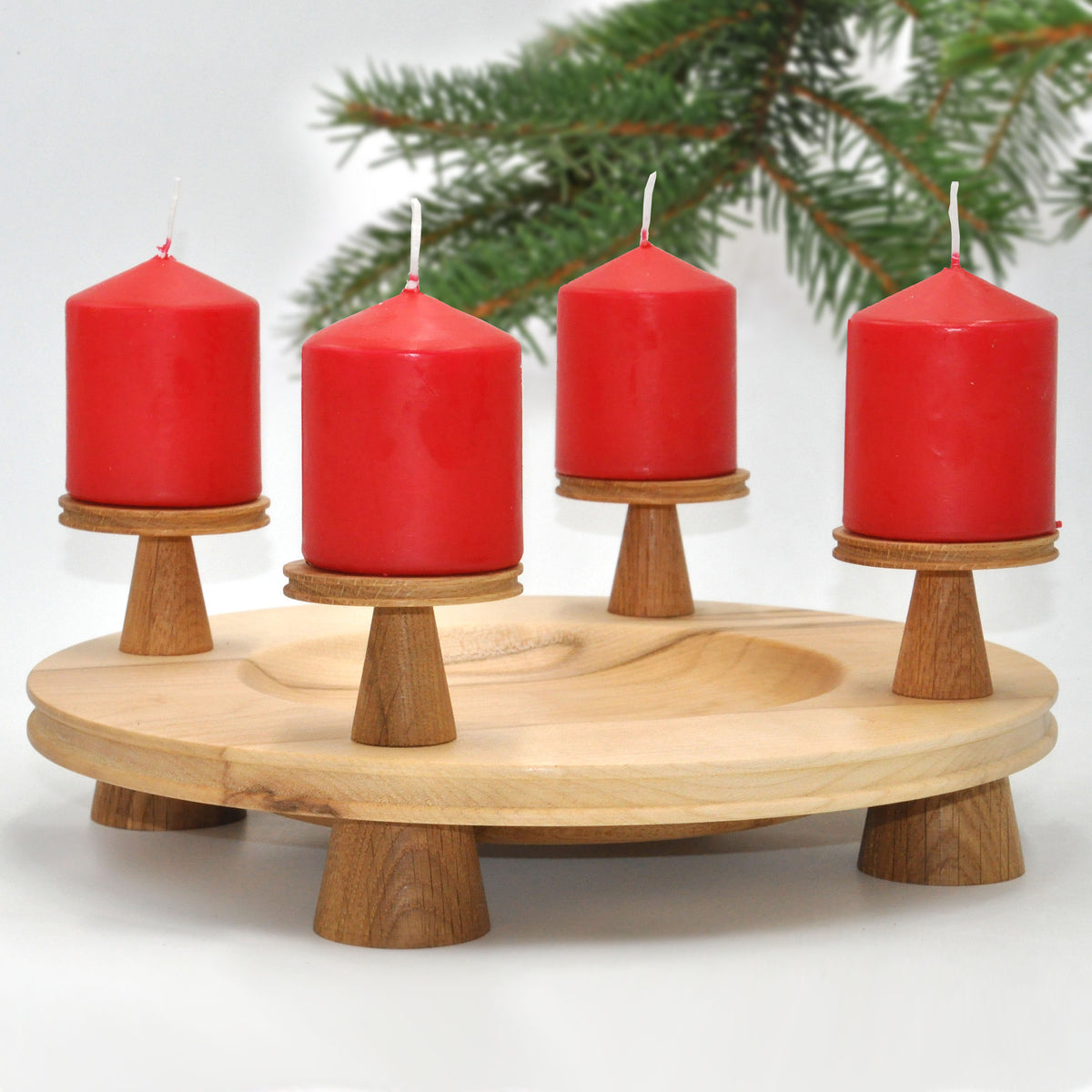 Adventkranz gedrechselt – Handgefertigt & natürlich schön