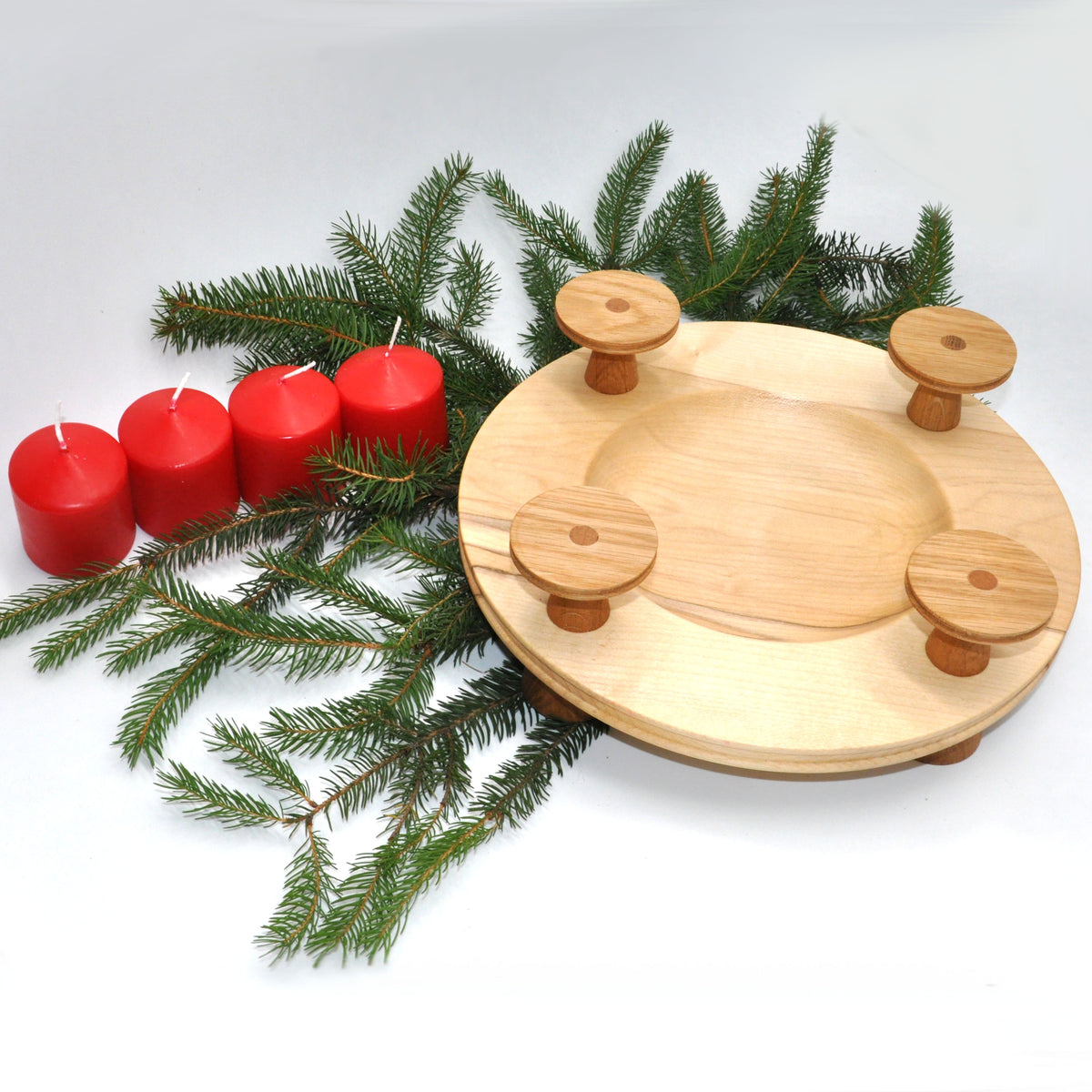 Adventkranz gedrechselt – Handgefertigt & natürlich schön
