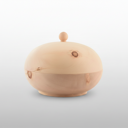 Brotdose rund gedrechselt