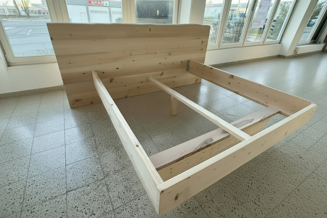 Zirbenbett / Massivholzbett Doppelbett / Ausstellungsstück