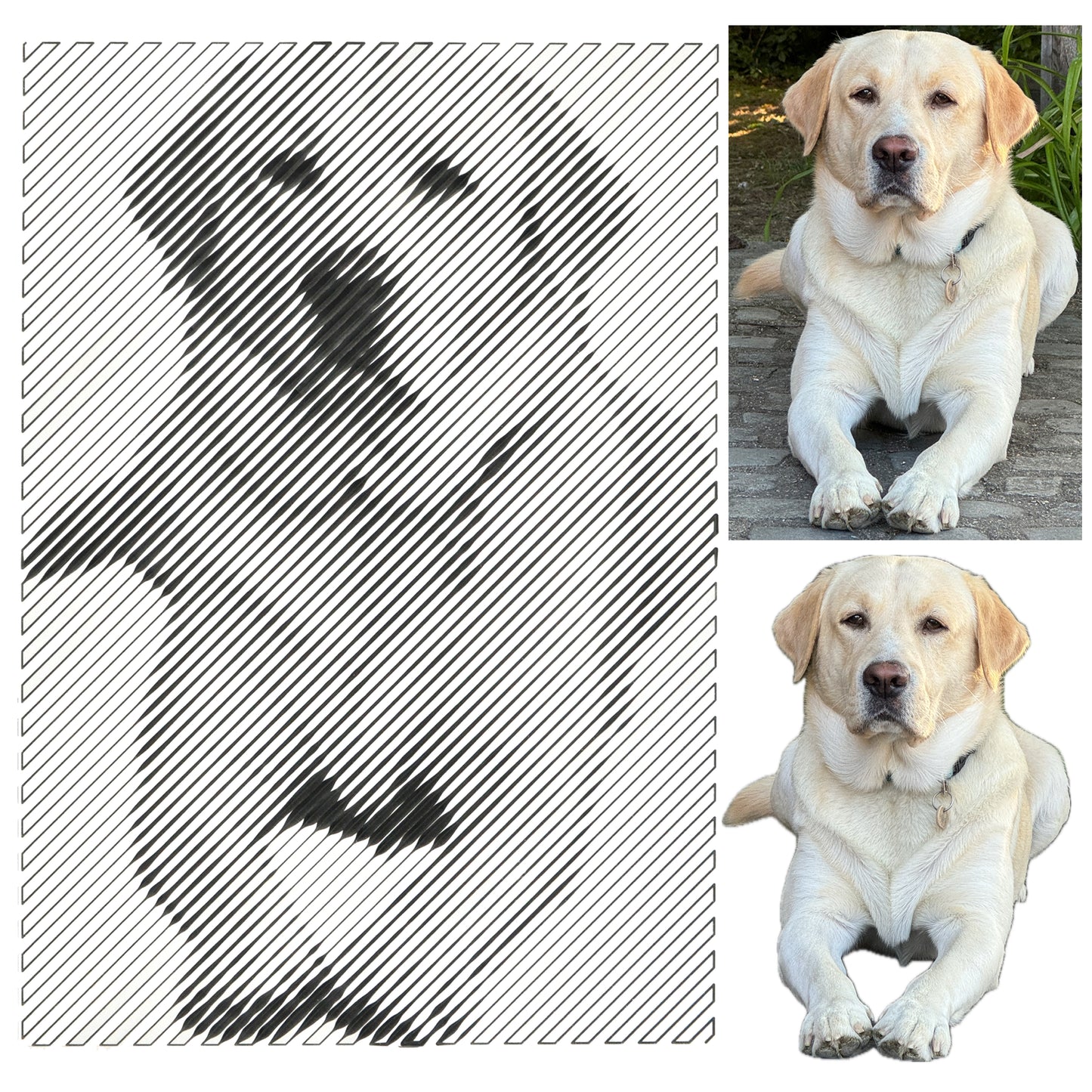 Foto als 3D-Halbton-Fräsung - personalisiertes Holzkunstwerk