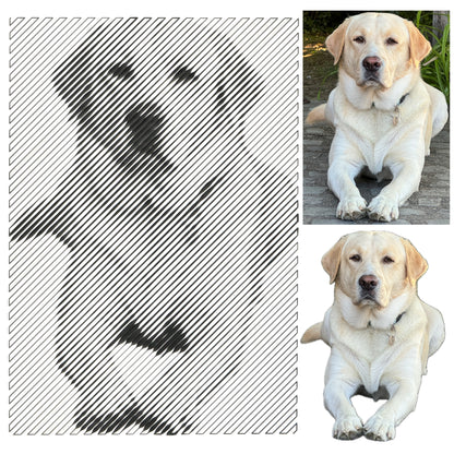 Foto als 3D-Halbton-Fräsung - personalisiertes Holzkunstwerk