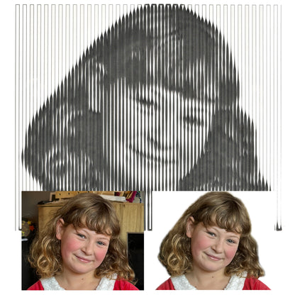 Foto als 3D-Halbton-Fräsung - personalisiertes Holzkunstwerk