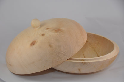 Brotdose rund gedrechselt