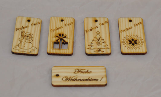 Paketanhänger Frohe Weihnachten